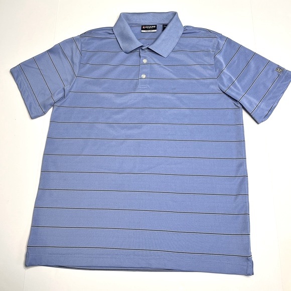 Bundle/Set 2 Chaps Golf Stay-Dry Men’s Stripped Short Sleeve Athletic Polo Shirt - Picture 2 of 15